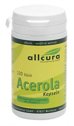Ein aktuelles Angebot für ACEROLA KAPSELN natürl.Vitamin C 120 St Kapseln Nahrungsergänzungsmittel - jetzt kaufen, Marke Allcura Naturheilmittel GmbH.