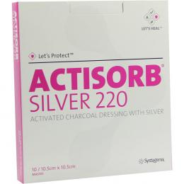 ACTISORB 220 Silver 10,5x10,5 cm steril Kompressen 10 St Kompressen