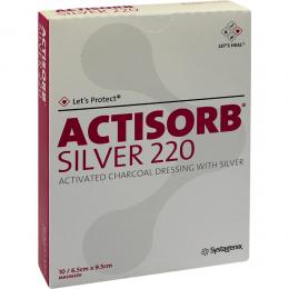 ACTISORB 220 Silver 6,5x9,5 cm steril Kompressen 10 St Kompressen