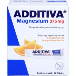 ADDITIVA Magnesium 375 mg Sticks Orange 20 St.