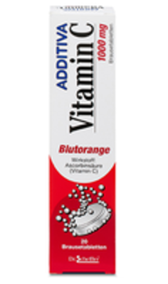ADDITIVA Vitamin C Blutorange Brausetabletten 20 St