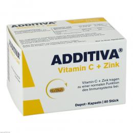 ADDITIVA Vitamin C+Zink Depotkapsel 80 St Kapseln
