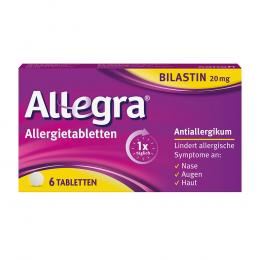 ALLEGRA Allergietabletten 20 mg Tabletten 6 St Tabletten