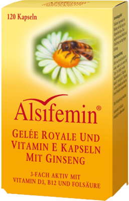 ALSIFEMIN Gelee Royal+Vit.E m.Ginseng Kapseln 48,6 g