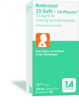 AMBROXOL 15 Saft-1A Pharma 100 ml