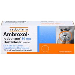 AMBROXOL-ratiopharm 30 mg Hustenlöser Tabletten 20 St.