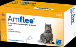 AMFLEE 50 mg Spot-on Lsung z.Auftropfen f.Katzen 6 St