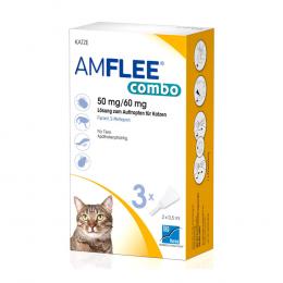 AMFLEE combo 50/60mg Lsg.z.Auftropfen f.Katzen 3 St Lösung
