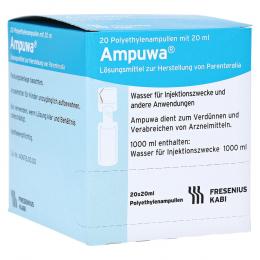 Ein aktuelles Angebot für Ampuwa (Plastikampulle) 20 X 20 ml Injektions-/Infusionslösung Wunddesinfektion - jetzt kaufen, Marke Fresenius Kabi Deutschland GmbH.