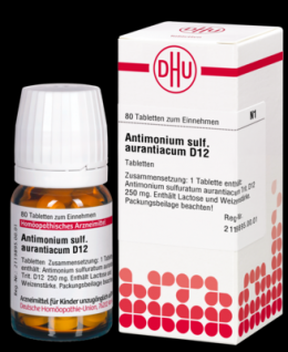 ANTIMONIUM SULFURATUM aurantiacum D 12 Tabletten 80 St