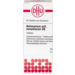 ANTIMONIUM SULFURATUM aurantiacum D 6 Tabletten 80 St.