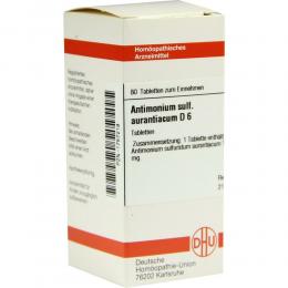 ANTIMONIUM SULFURATUM aurantiacum D 6 Tabletten 80 St Tabletten
