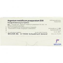 Ein aktuelles Angebot für ARGENTUM METALLICUM praeparatum D 30 Ampullen 8 St Ampullen Homöopathische Einzelmittel - jetzt kaufen, Marke Weleda AG.