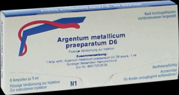 ARGENTUM METALLICUM praeparatum D 6 Ampullen 8 St