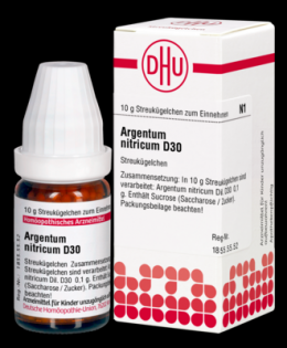 ARGENTUM NITRICUM D 30 Globuli 10 g