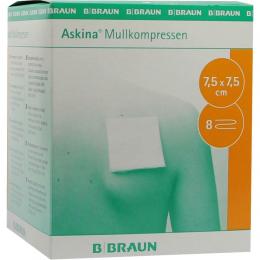Ein aktuelles Angebot für ASKINA Mullkompressen 7,5x7,5 cm steril 25 X 2 St Kompressen Verbandsmaterial - jetzt kaufen, Marke B. Braun Melsungen AG.