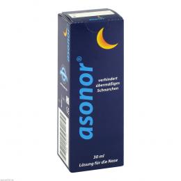 Ein aktuelles Angebot für ASONOR Nasenspray 30 ml Nasenspray Durchschlaf- & Einschlafhilfen - jetzt kaufen, Marke TannerMedico A/S.