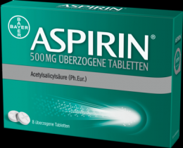 ASPIRIN 500 mg berzogene Tabletten 8 St