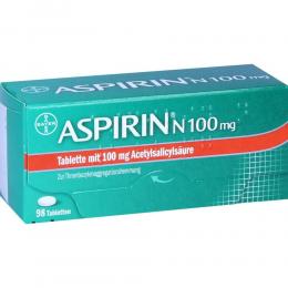 Ein aktuelles Angebot für Aspirin N 100mg 98 St Tabletten Kopfschmerzen & Migräne - jetzt kaufen, Marke Bayer Vital GmbH - Geschäftsbereich Pharma.