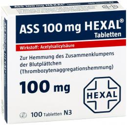 Ein aktuelles Angebot für ASS 100 HEXAL 100 St Tabletten Blutverdünnung - jetzt kaufen, Marke Hexal AG.