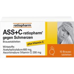 ASS + C-ratiopharm gegen Schmerzen Brausetabletten 10 St.