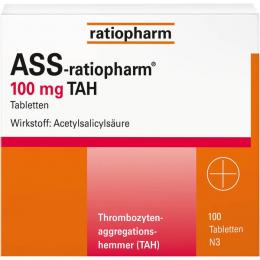 ASS-ratiopharm 100 mg TAH Tabletten 100 St.
