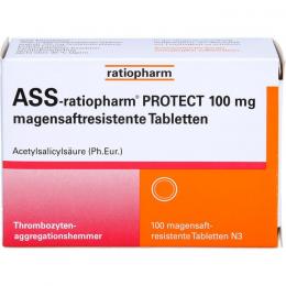 ASS-ratiopharm PROTECT 100 mg magensaftr.Tabletten 100 St.