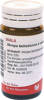 ATROPA belladonna e Radix D 6 Globuli 20 g