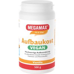 AUFBAUKOST vegan Vanille Megamax Pulver 500 g
