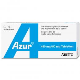Ein aktuelles Angebot für Azur Tabletten 20 St Tabletten Kopfschmerzen & Migräne - jetzt kaufen, Marke Aristo Pharma GmbH.