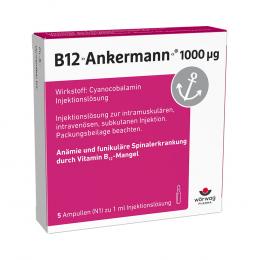 Ein aktuelles Angebot für B12 ANKERMANN 1000UG 5 X 1 ml Injektionslösung Vitaminpräparate - jetzt kaufen, Marke Wörwag Pharma GmbH & Co. KG.