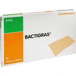 BACTIGRAS antiseptische Paraffingaze 15x20 cm 10 St Wundgaze
