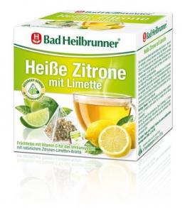 BAD HEILBRUNNER heie Zitrone m.Limette Pyr.Btl. 15X2.5 g