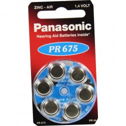 BATTERIEN f.Hörgeräte Panasonic PR675 6 St ohne