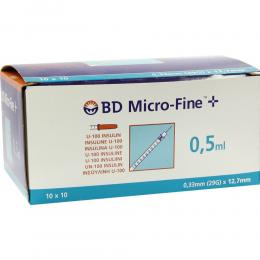 BD Micro-Fine+ U100 Ins.Spr.12.7mm 100 X 0.5 ml Spritzen