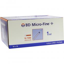 BD Micro-Fine+ U100 Insulin Spritzen 12.7mm 100 X 1 ml Spritzen