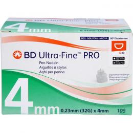 BD ULTRA-FINE PRO Pen-Nadeln 4 mm 32 G 0,23 mm 105 St.