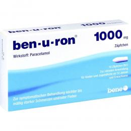 Ben-u-ron 1000MG Zäpfchen 10 St Erwachsenen-Suppositorien