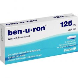 Ben-u-ron 125MG Zäpfchen 10 St Säuglings-Suppositorien