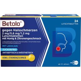 BETOLO gegen Halsschm.2/0.6/1,2 mg Lut.-Tab.Hon-Zi 24 St.