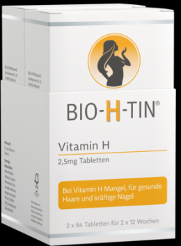 BIO-H-TIN Vitamin H 2,5 mg fr 2x12 Wochen Tabl. 2X84 St