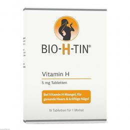 BIO-H-TIN Vitamin H 5 mg für 1 Monat Tabletten 15 St Tabletten