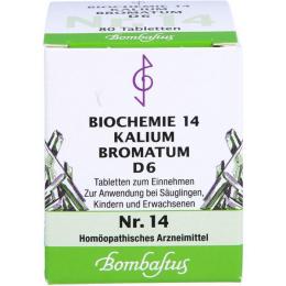 BIOCHEMIE 14 Kalium bromatum D 6 Tabletten 80 St.