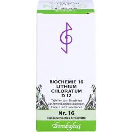 BIOCHEMIE 16 Lithium chloratum D 12 Tabletten 200 St.