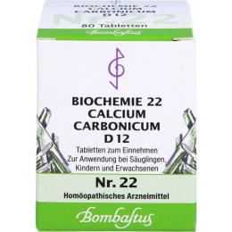 BIOCHEMIE 22 Calcium carbonicum D 12 Tabletten 80 St.