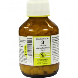 Ein aktuelles Angebot für Biochemie 3 Ferrum phosphoricum D 12 Tab 400 St Tabletten Naturheilmittel - jetzt kaufen, Marke Nestmann Pharma GmbH.