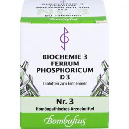 BIOCHEMIE 3 Ferrum phosphoricum D 3 Tabletten 80 St.