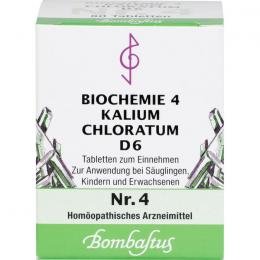 BIOCHEMIE 4 Kalium chloratum D 6 Tabletten 80 St.