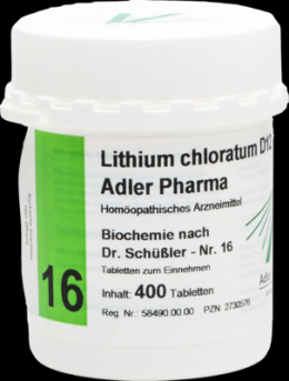 BIOCHEMIE Adler 16 Lithium chloratum D 12 Tabl. 400 St