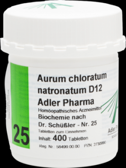 BIOCHEMIE Adler 25 Aurum chloratum natr.D 12 Tabl. 400 St